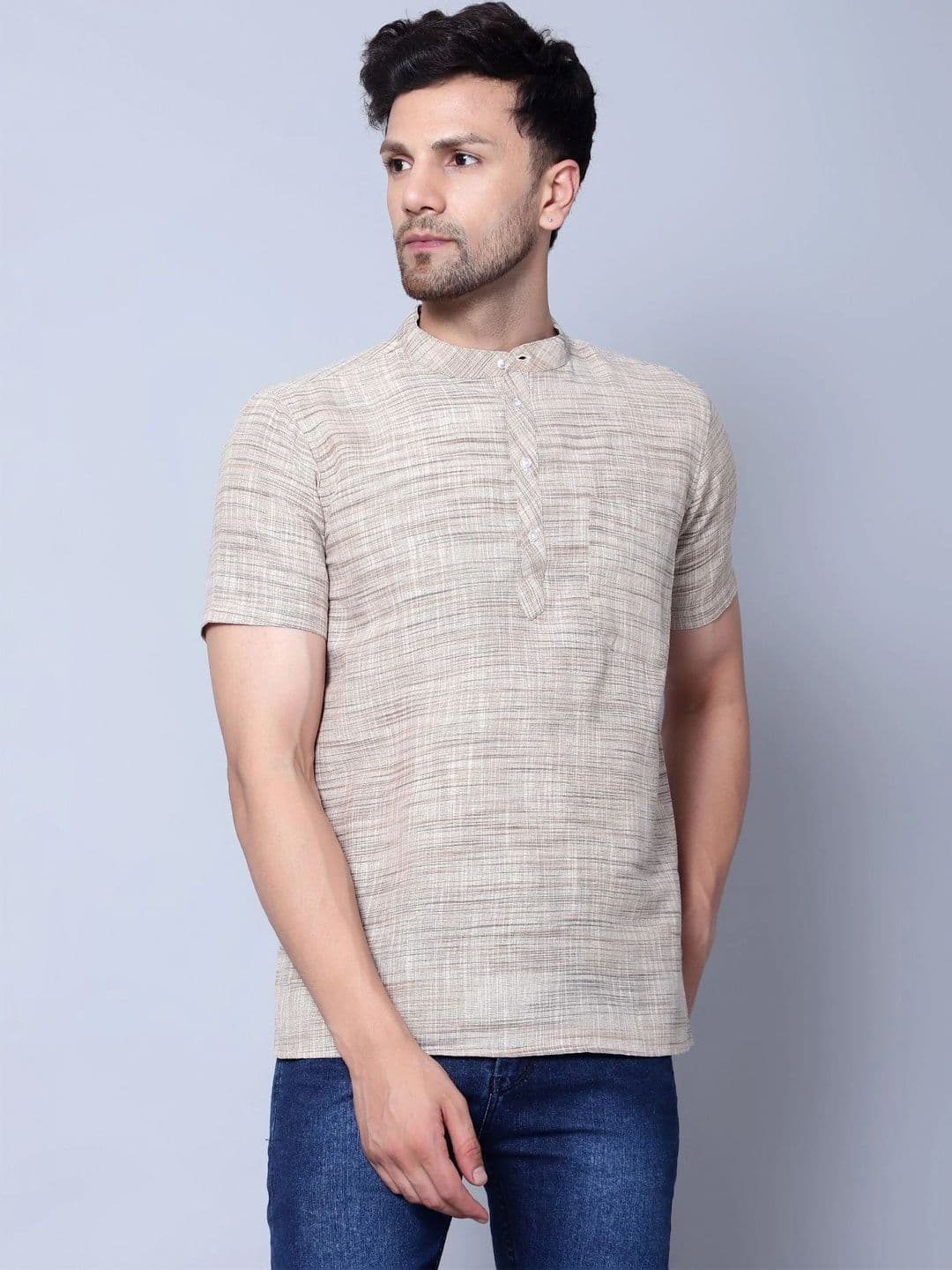 Latest Chikan Garments Men Khadi Kurta - view 1