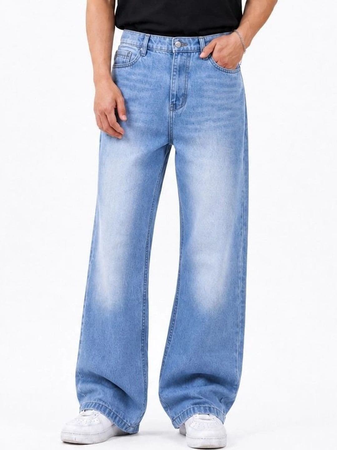MQ Denim Men Straight Fit Mid-Rise Light Fade Jeans - view 1