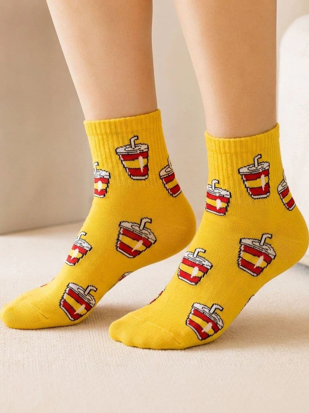NeaToes Unisex Pack of 3 Cotton Assorted Patterned Ankle Length Socks - view 1