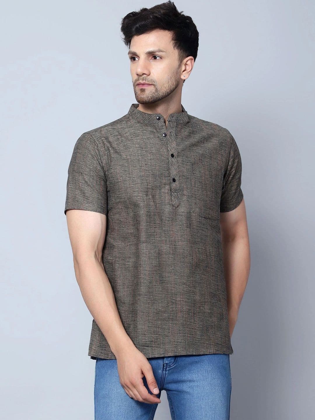 Latest Chikan Garments Men Khadi Kurta - view 1