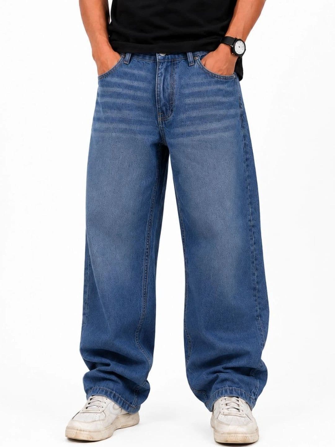 MQ Denim Men Straight Fit Mid-Rise Light Fade Jeans - view 1
