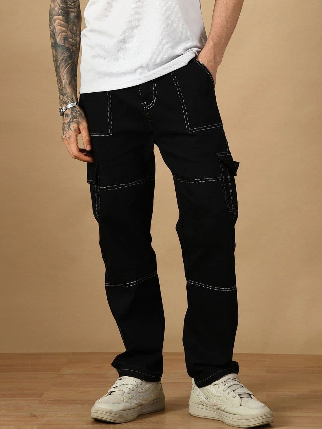R.Code by The Roadster Life Co. Men Classic Relaxed Fit Mid-Rise Stretchable Jeans - view 1