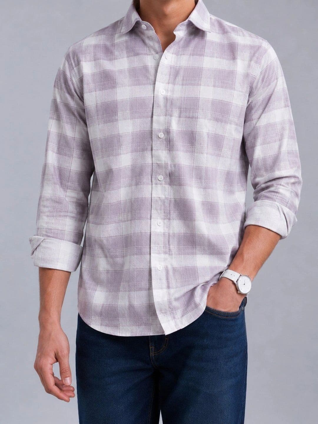 Vallengud Men Standard Checked Casual Shirt - view 1