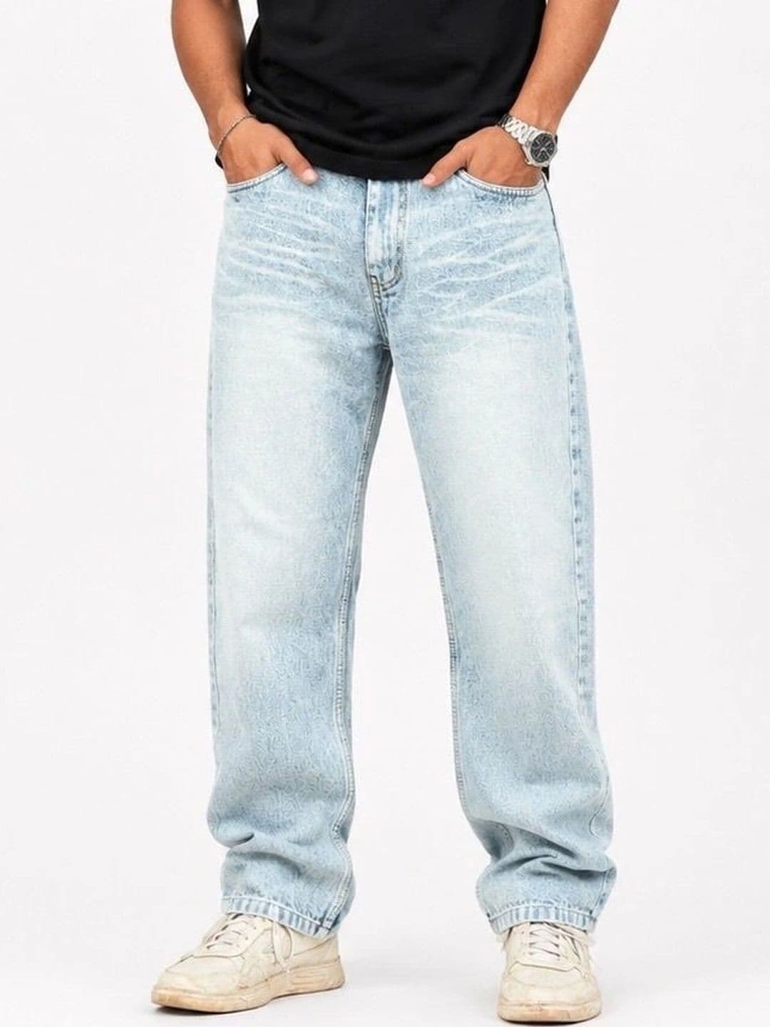 MQ Denim Men Straight Fit Mid-Rise Light Fade Jeans - view 1