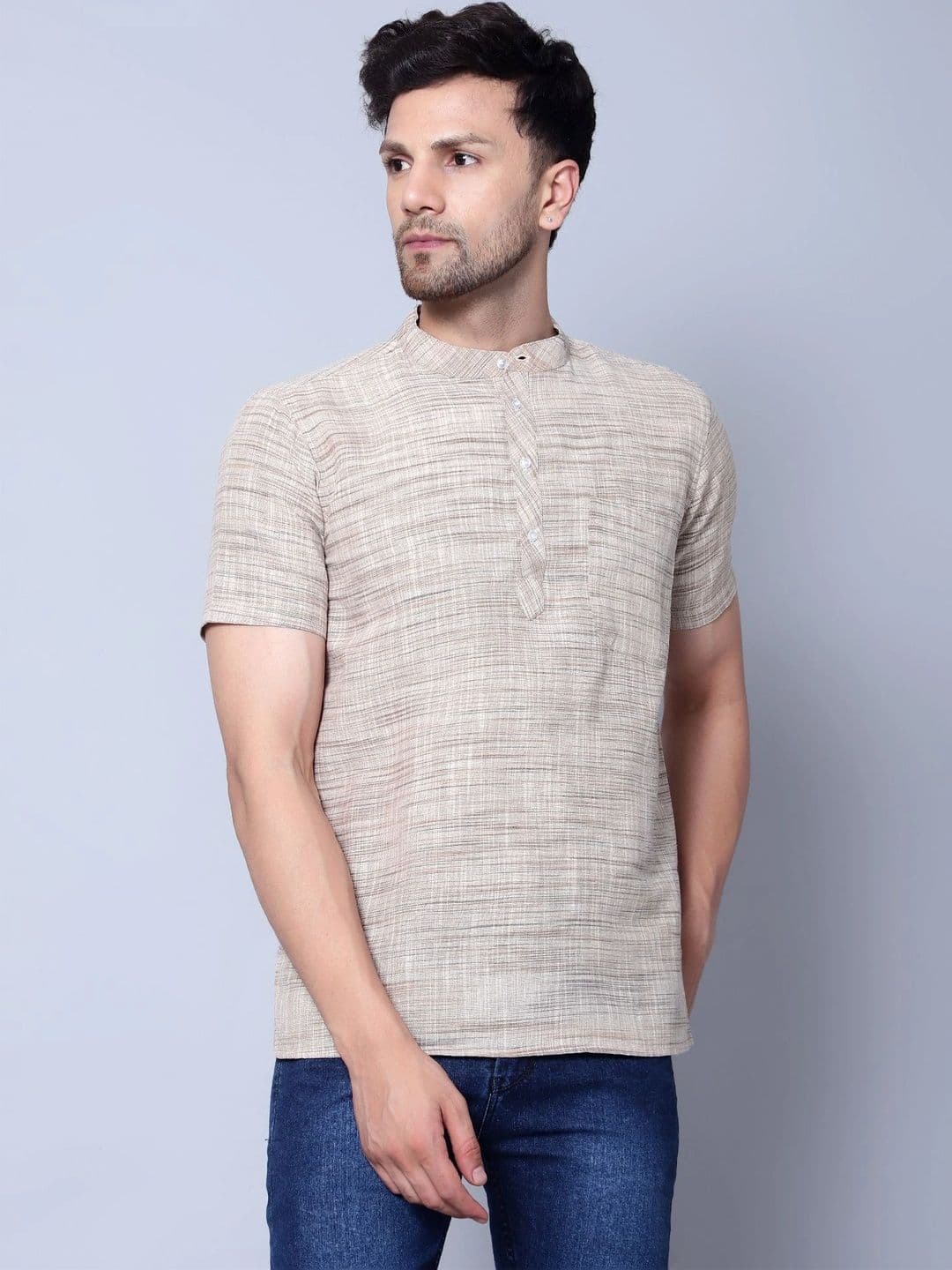 Latest Chikan Garments Men Khadi Kurta - view 1