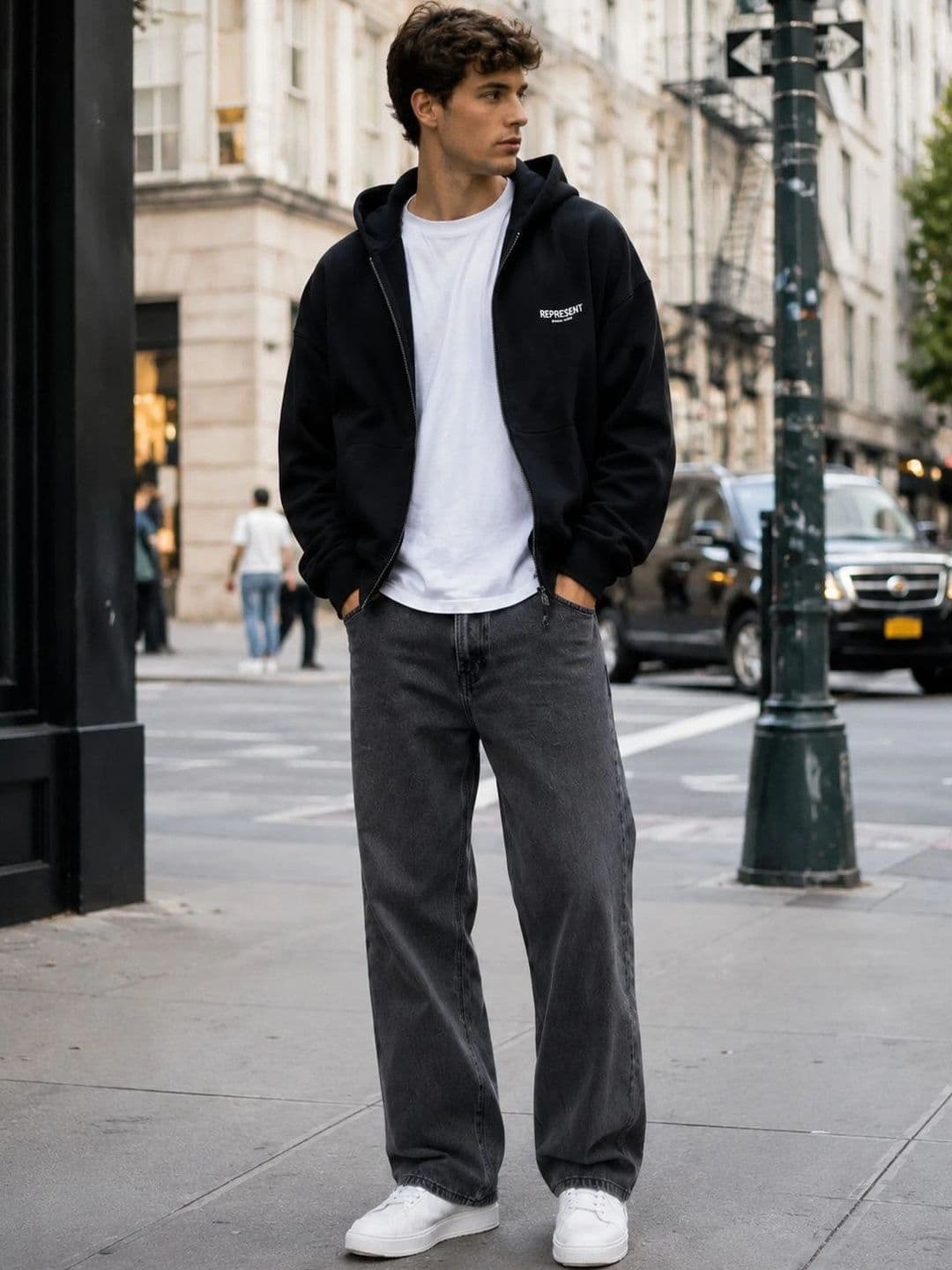 DENIM HAWK Men Classic Straight Fit Mid-Rise Stretchable Jeans - view 1