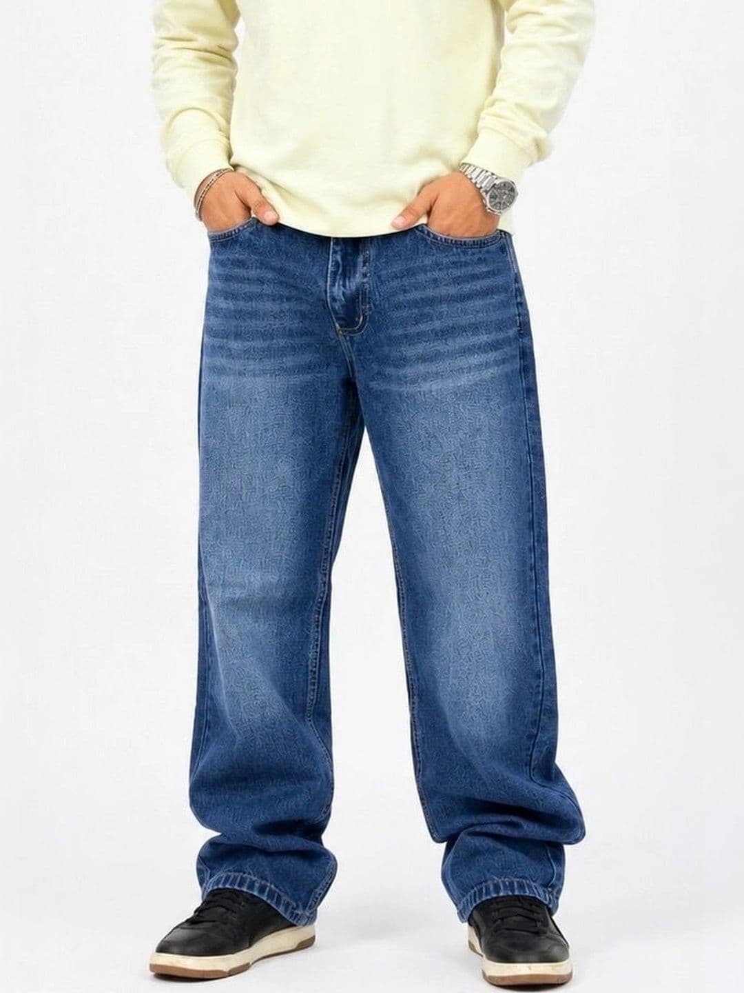 MQ Denim Men Straight Fit Mid-Rise Light Fade Jeans - view 1