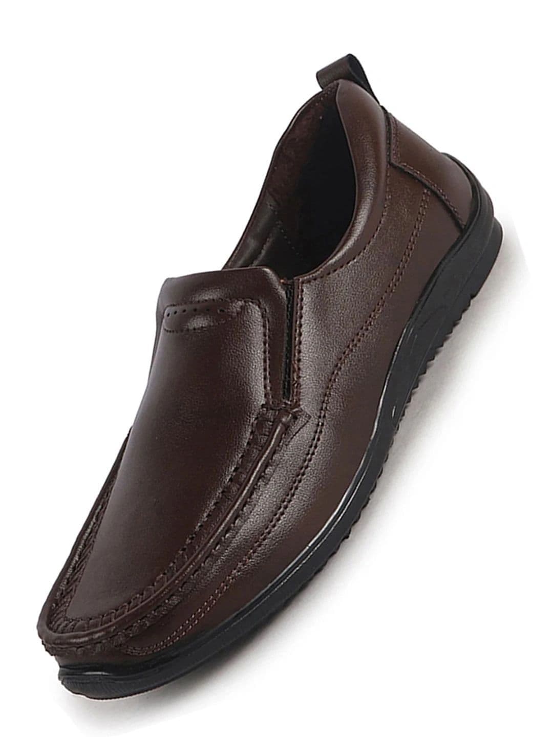 FAUSTO Men PU Round Toe Loafers Formal Shoes - view 1