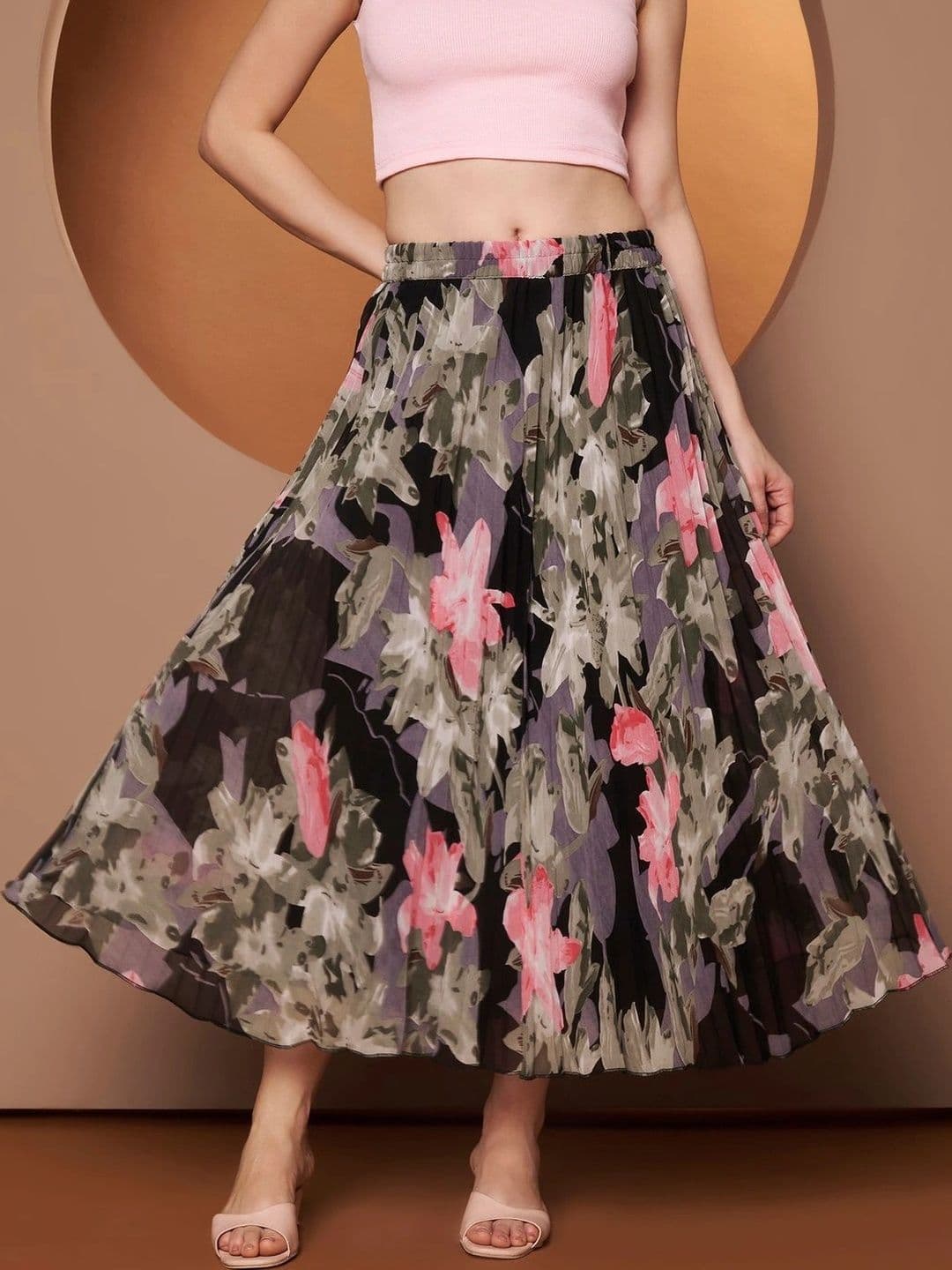 CORSICA Women Floral Midi A-Line Skirt - view 1
