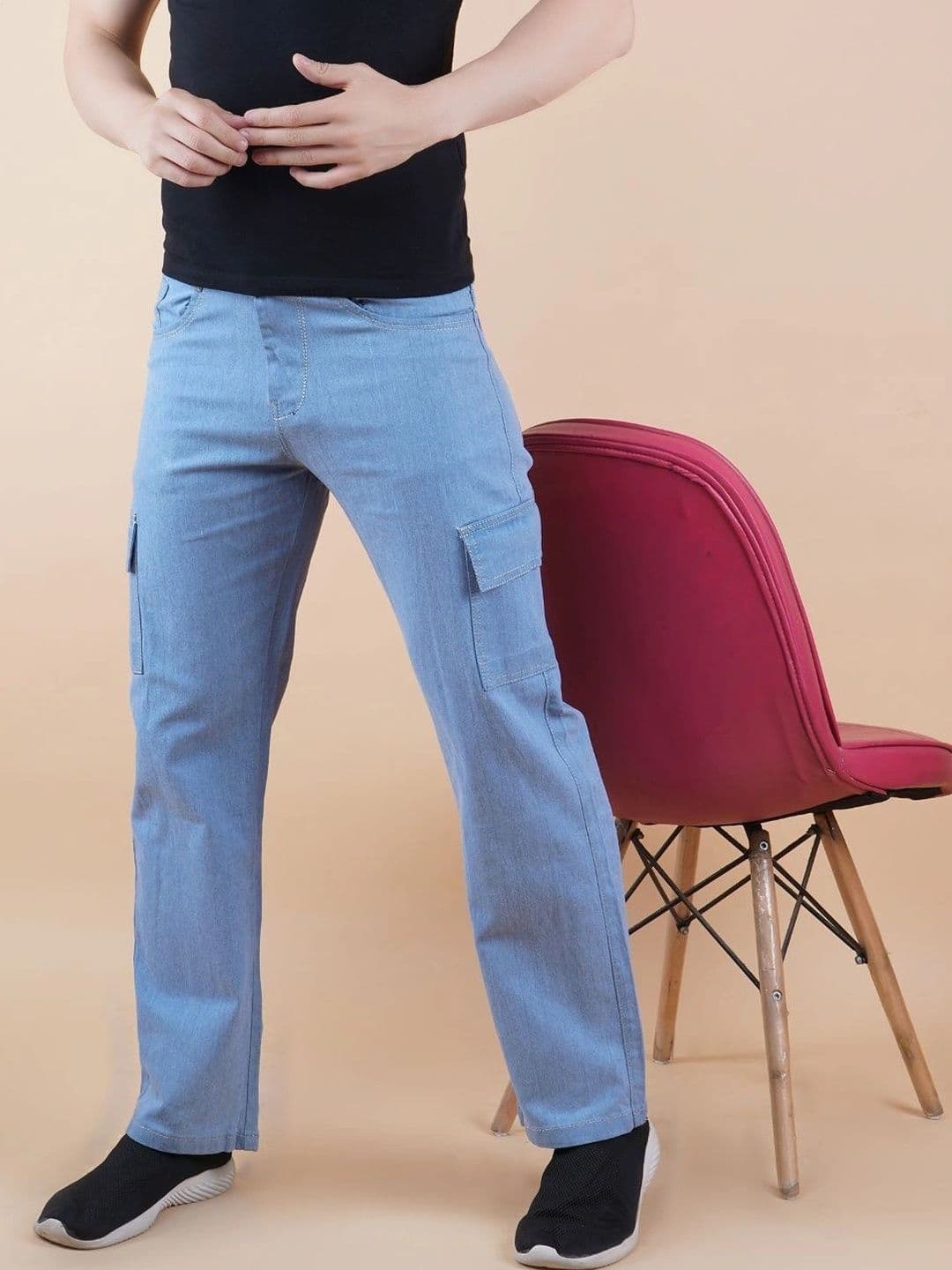R.Code by The Roadster Life Co. Men Classic Regular Fit Mid-Rise Stretchable Jeans - view 1