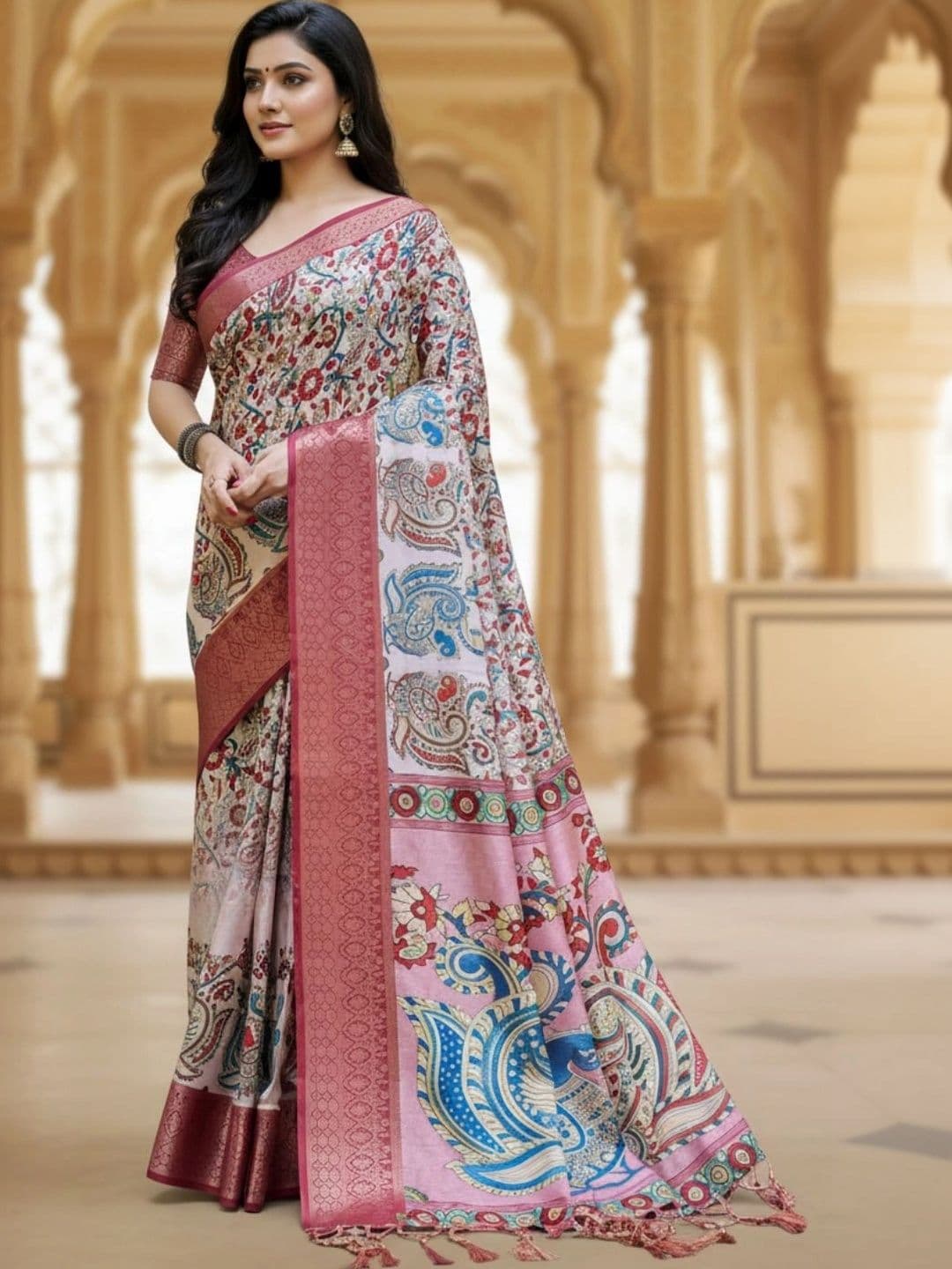 Mitera Paisley Silk Blend Designer Saree - view 1