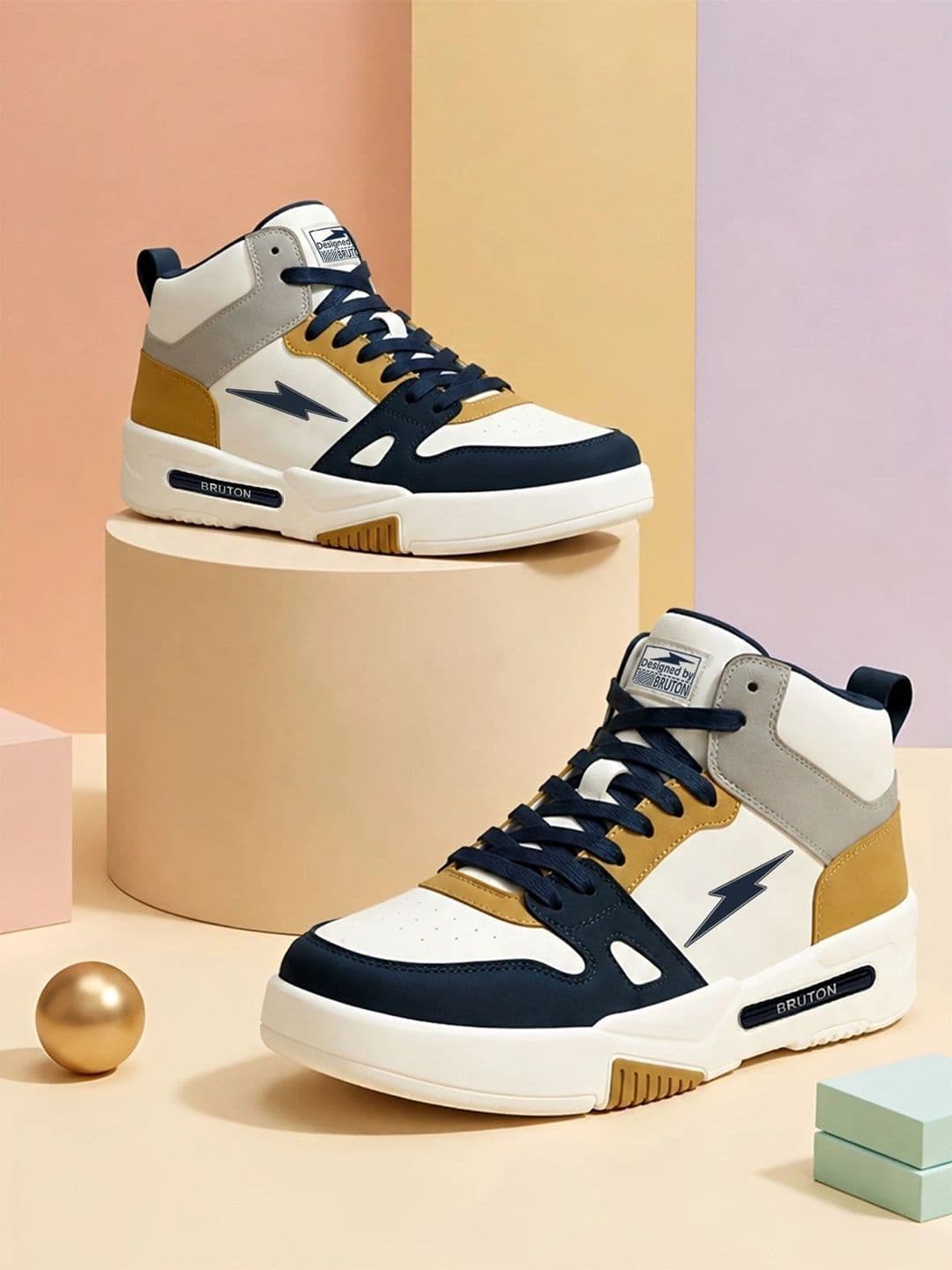 Bruton Men High-Top Running Non-Marking Shoes - view 1