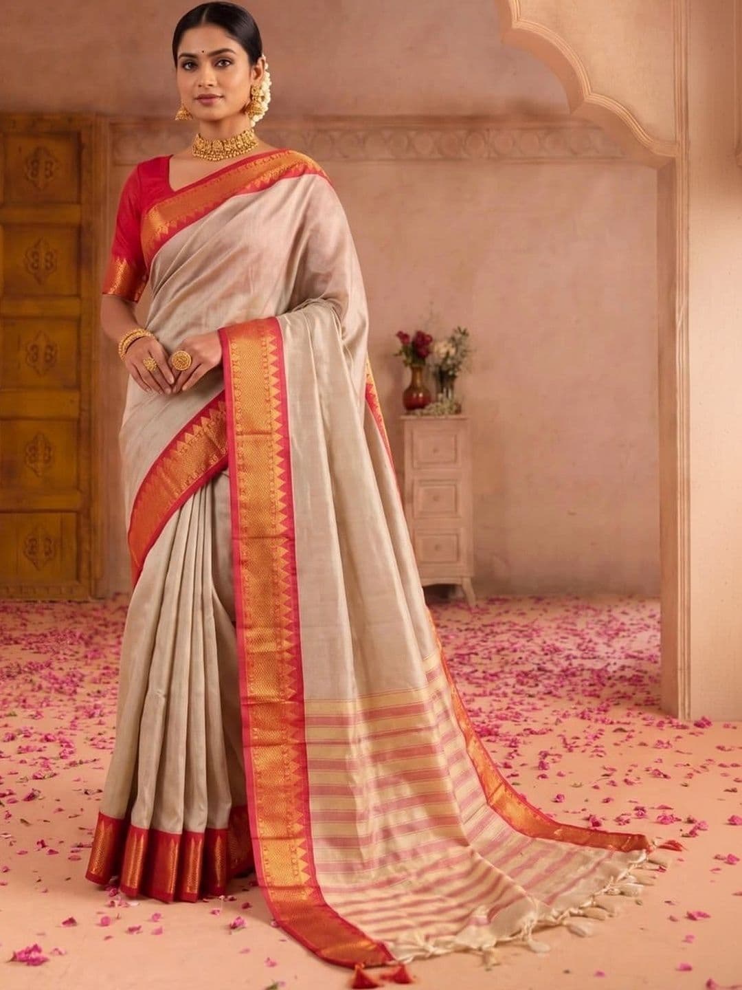 SAMANTHA Woven Design Zari Silk Blend Banarasi Saree - view 1