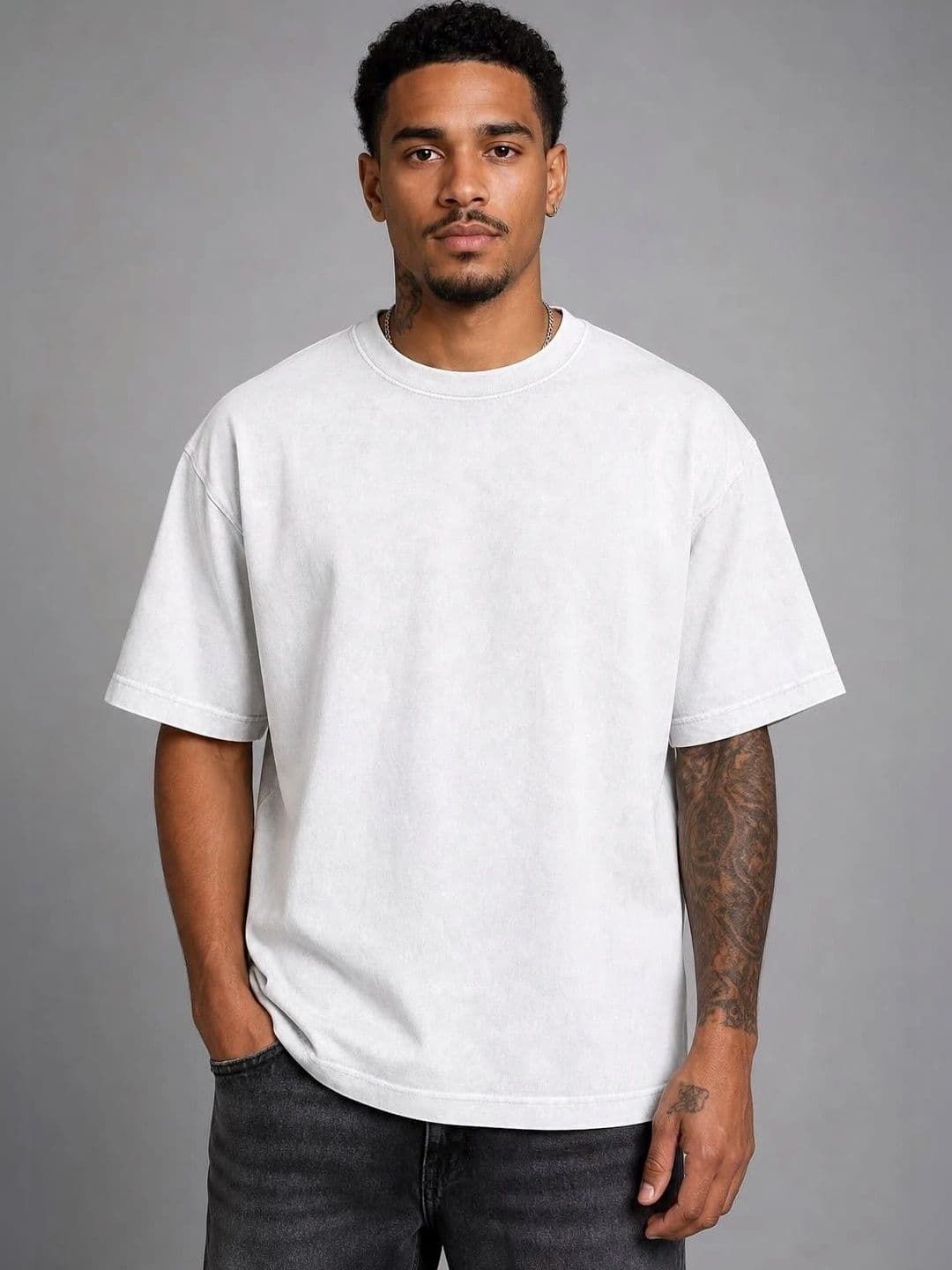 MADMOJO Men Solid Oversized fit T-shirt - view 1