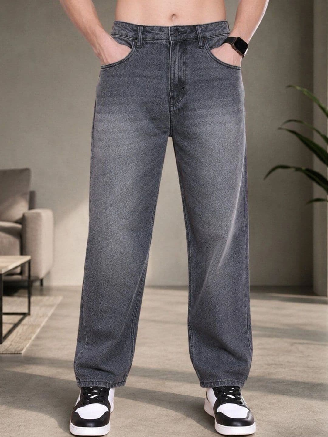 HIGH DENIM Men Straight Fit Mid-Rise Stretchable Jeans - view 1