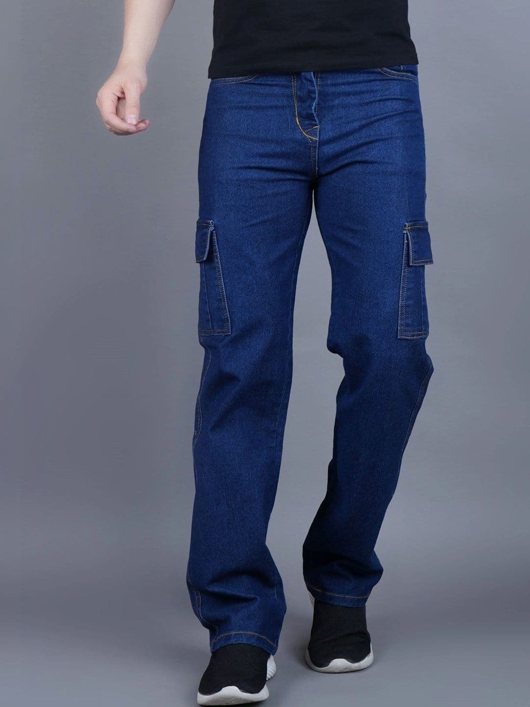 R.Code by The Roadster Life Co. Men Classic Regular Fit Mid-Rise Stretchable Jeans - view 1
