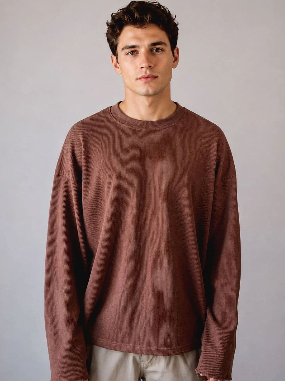 BRAHMOR Men Drop-Shoulder Sleeves Boxy T-shirt - view 1
