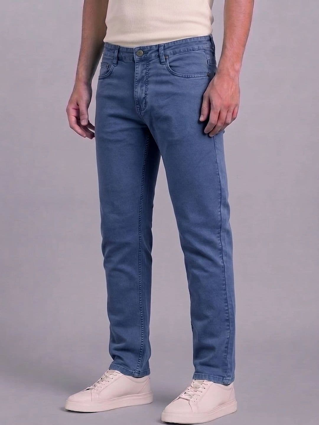 THUNDER JEANS Men Regular Fit Mid-Rise Stretchable Jeans - view 1