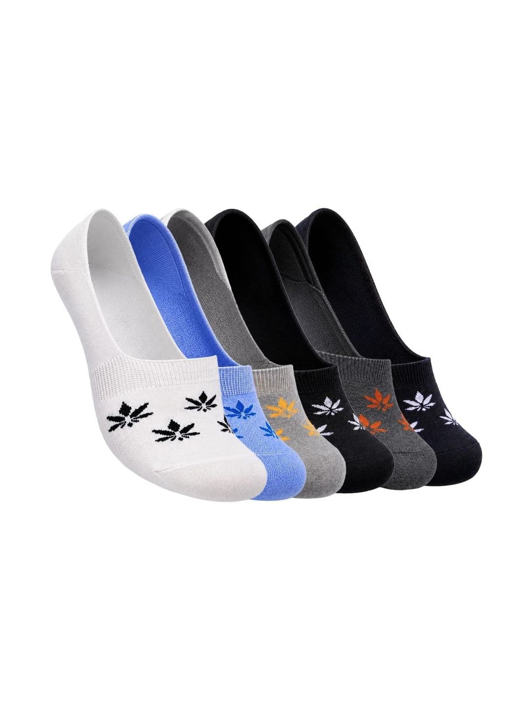 Bellbum Men Pack of 6 Cotton Patterned Shoe Liners Socks - view 1