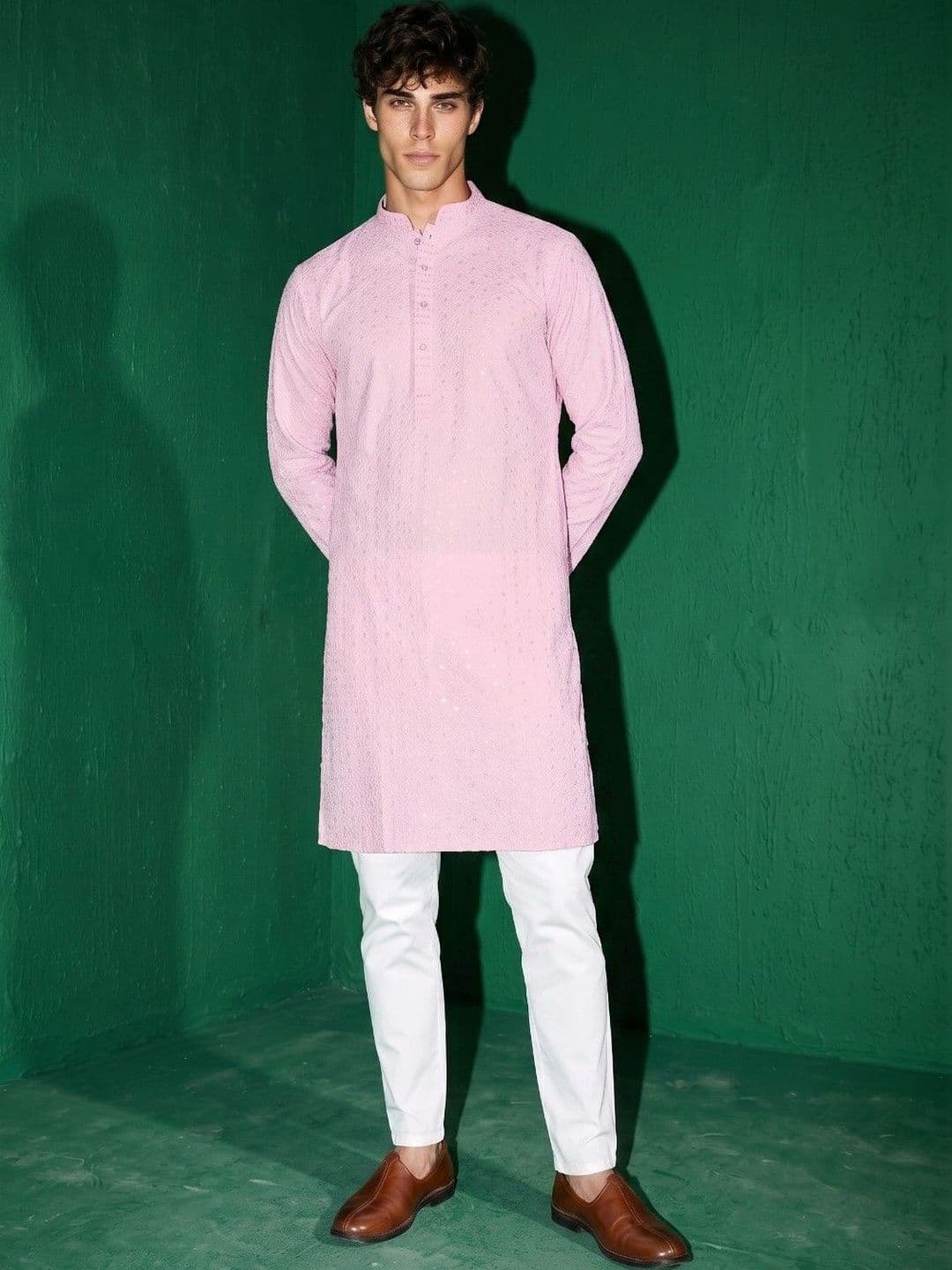 DRIP CHOWK Men Embellished Sequinned Kurta - view 1