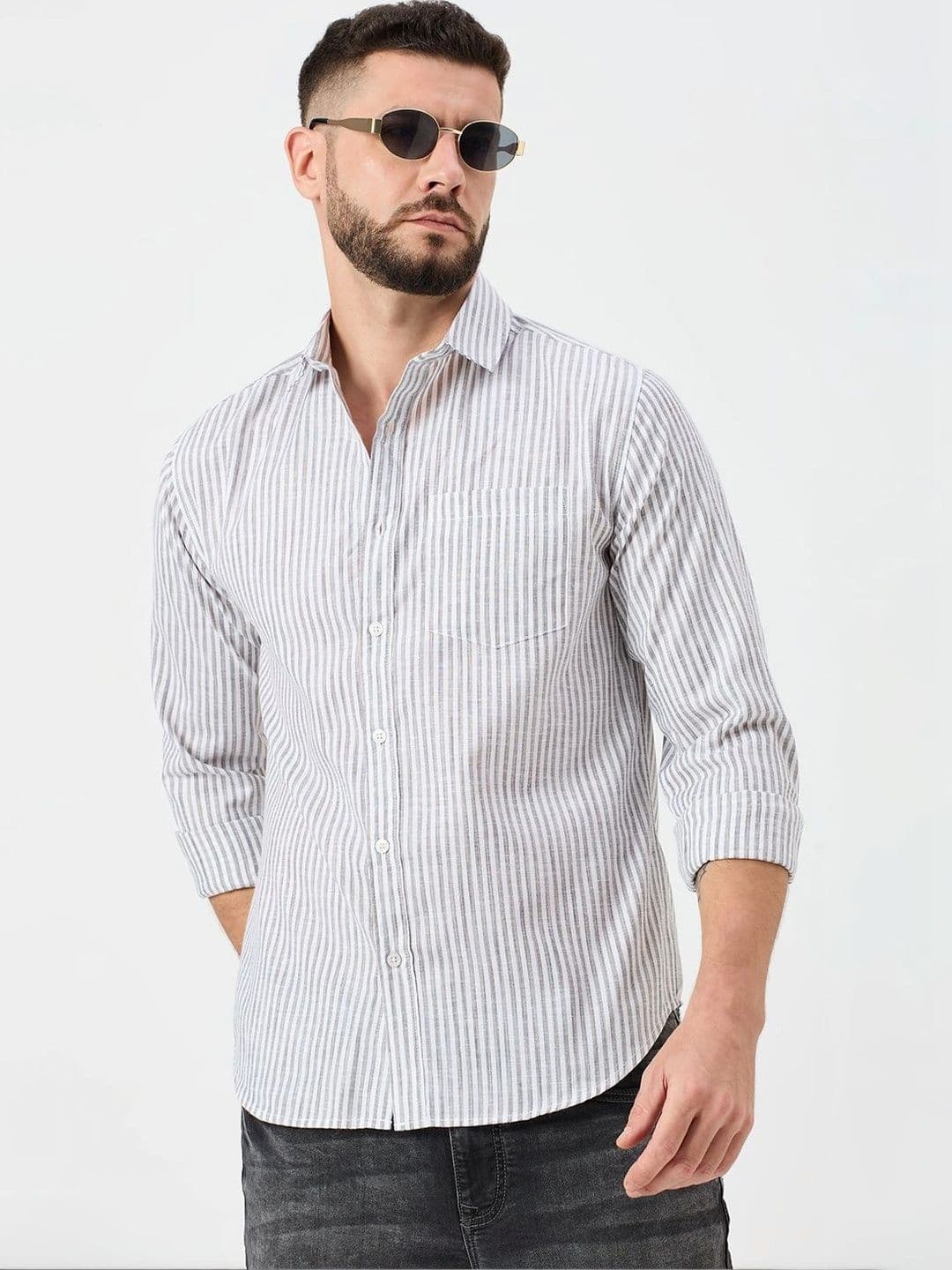 Mast & Harbour Men Comfort Striped Casual Shirt - view 1