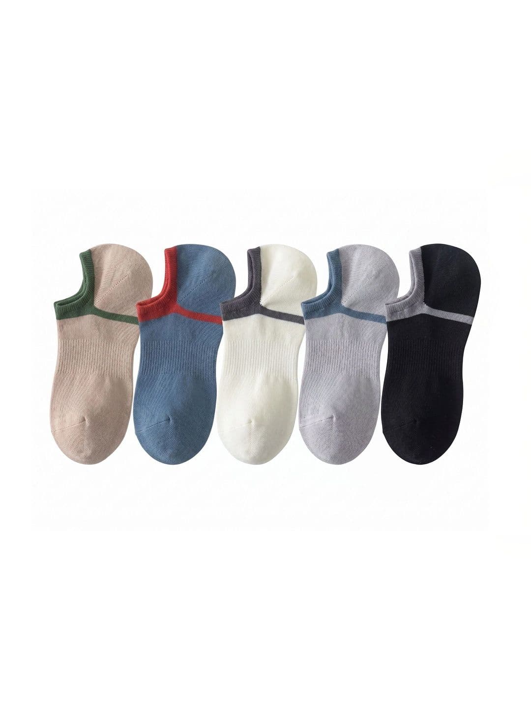 Moda Rapido Men Pack of 5 Cotton Blend Colourblocked Shoe Liners Socks - view 1