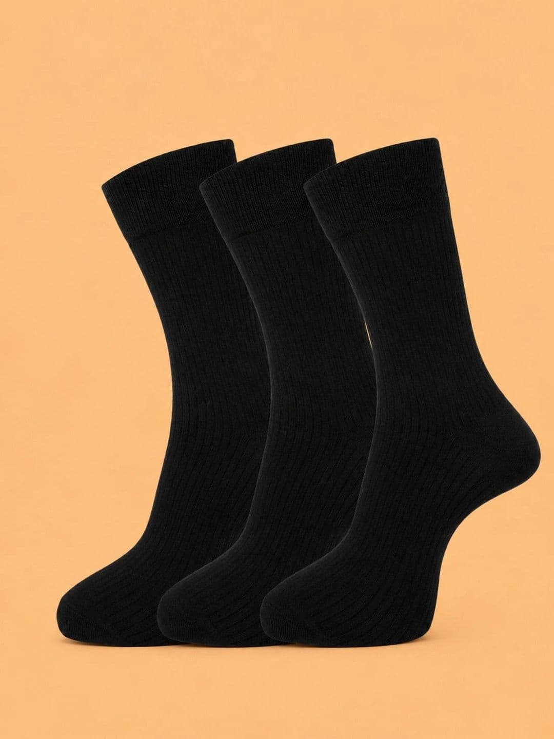 ADDOSSO Men Pack of 3 Cotton Assorted Striped Calf Length Socks - view 1