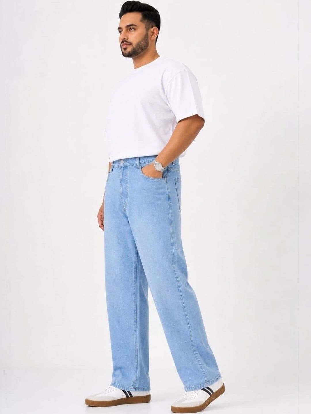 VK CULTURE Men Straight Fit Mid-Rise Light Fade Jeans - view 1