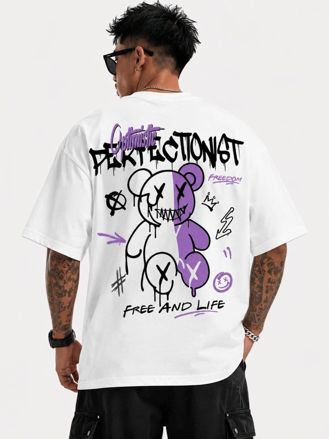 HASTEN Men Graphic Oversized T-shirt - view 1