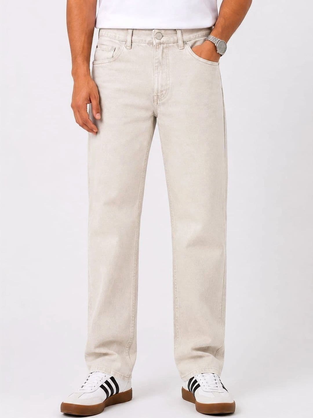 VK CULTURE Men Straight Fit Mid-Rise Light Fade Jeans - view 1