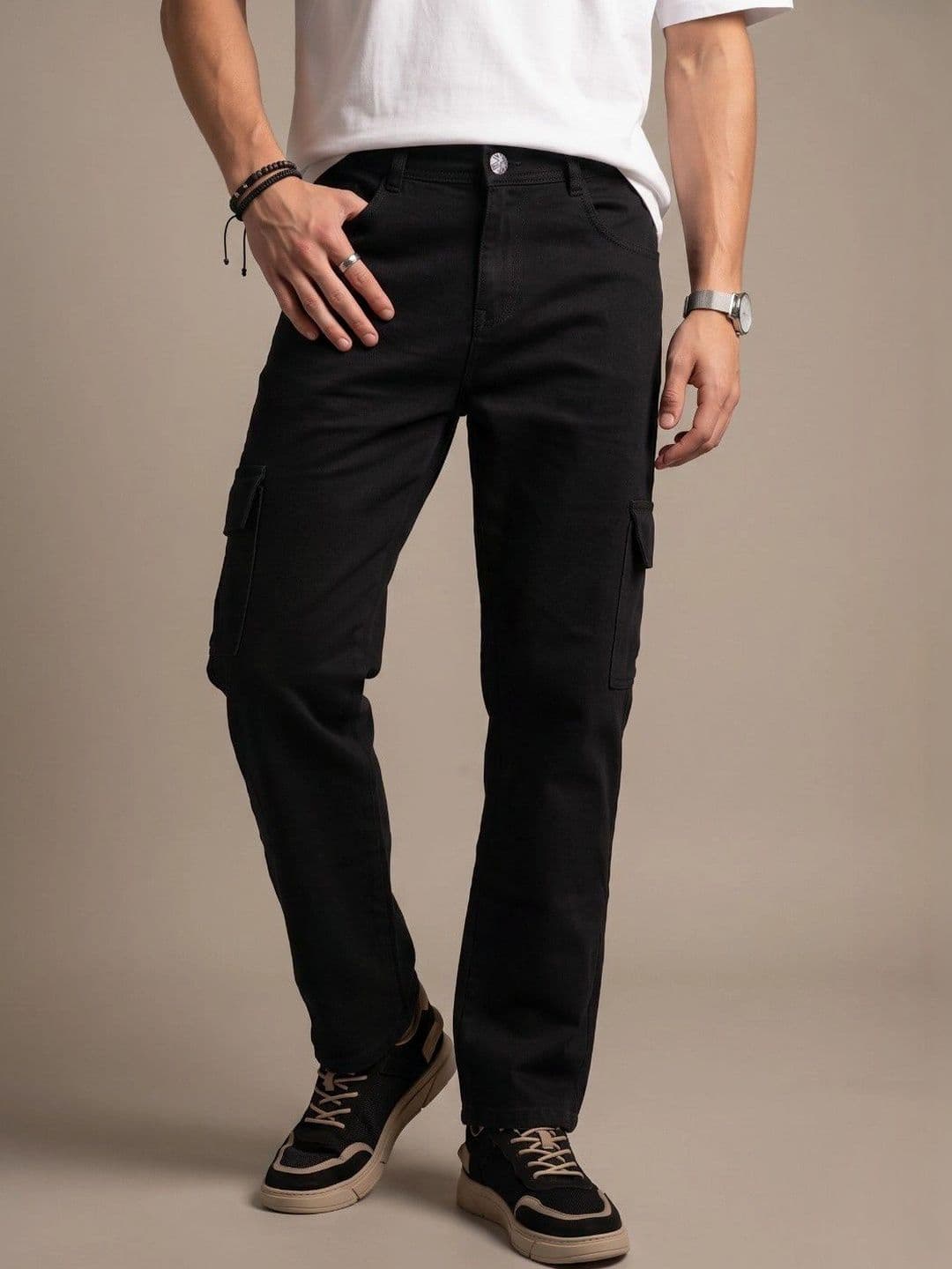 SZN Women Mid-Rise Regular Fit Cargo Jeans - view 1