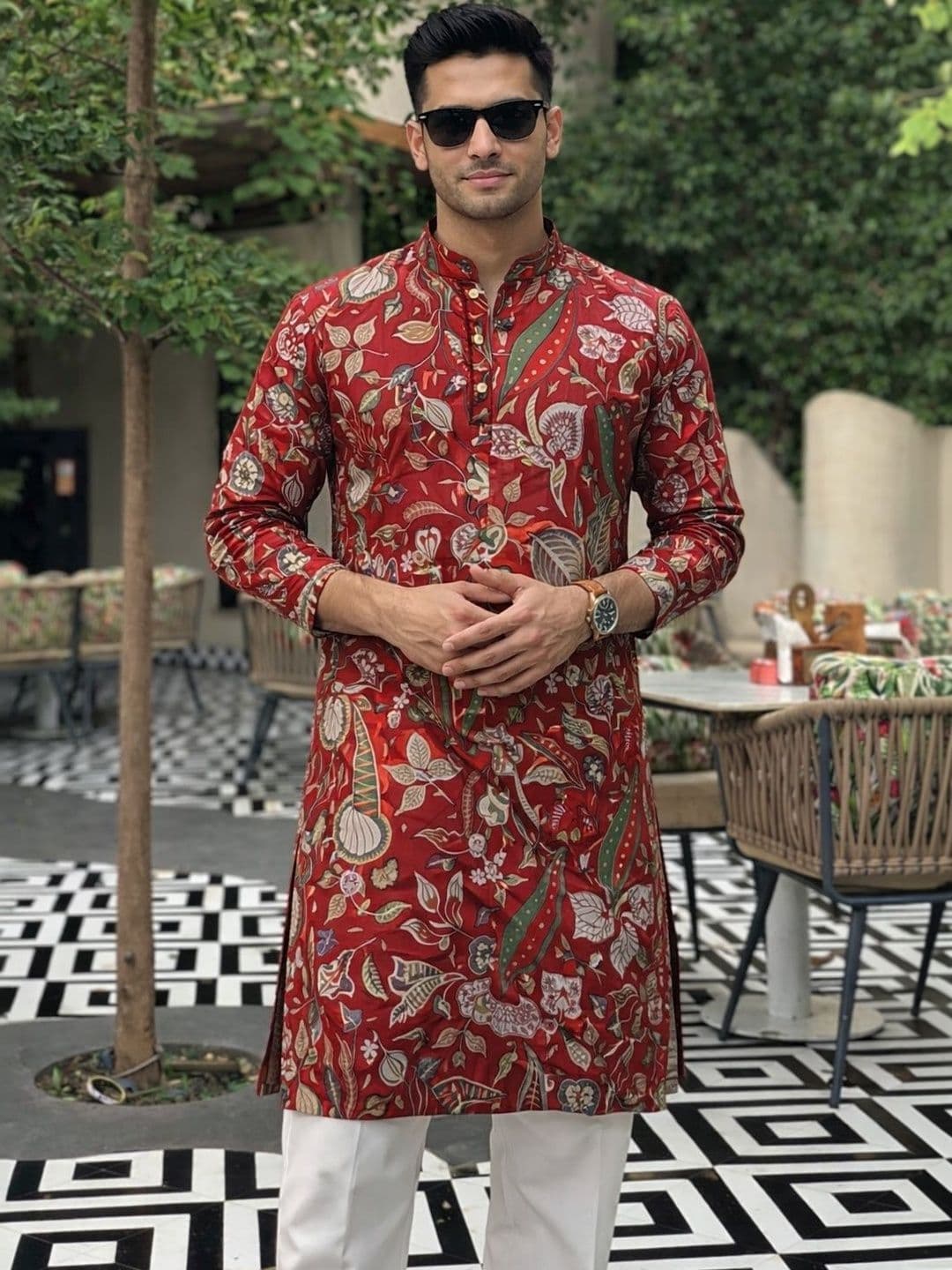 Anouk Men Floral Printed Indie Florals Kurta - view 1