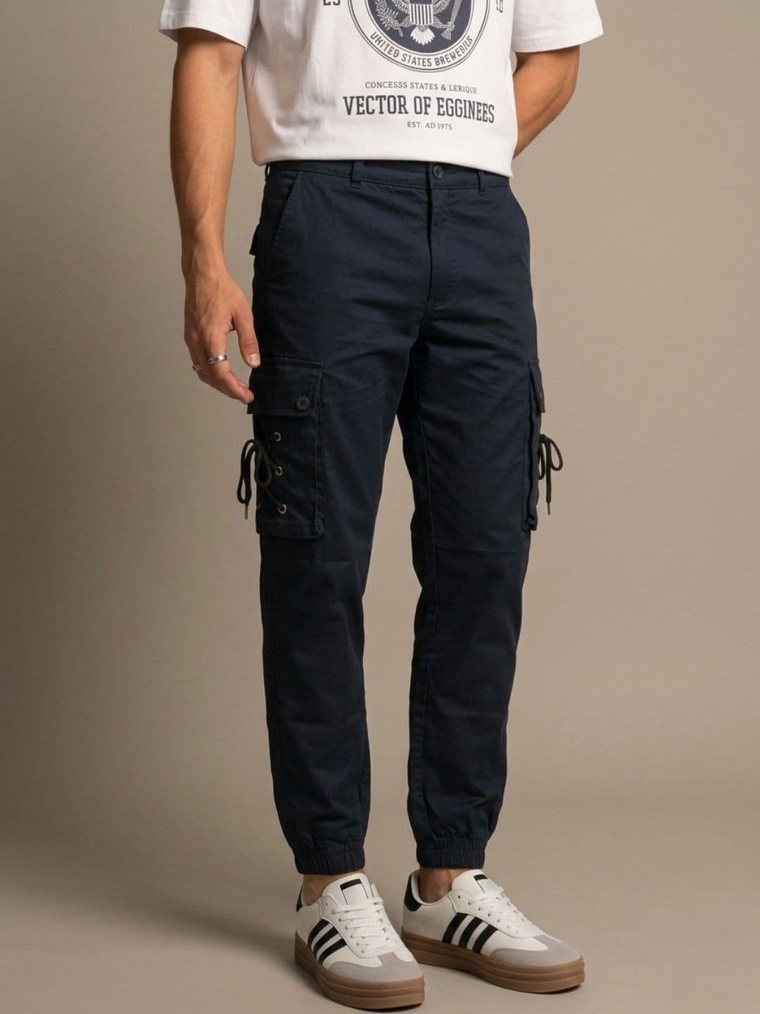 MaverIQ Men Dark Jogger Mid-Rise Cargo Pants - view 1