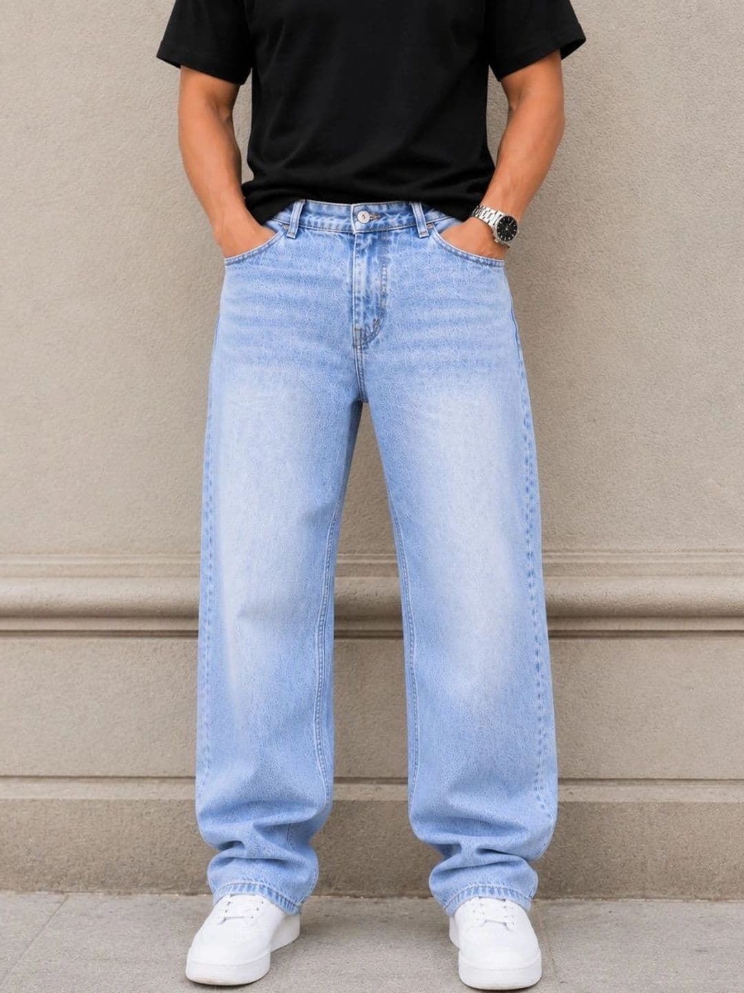 MQ Denim Men Straight Fit Mid-Rise Light Fade Jeans - view 1