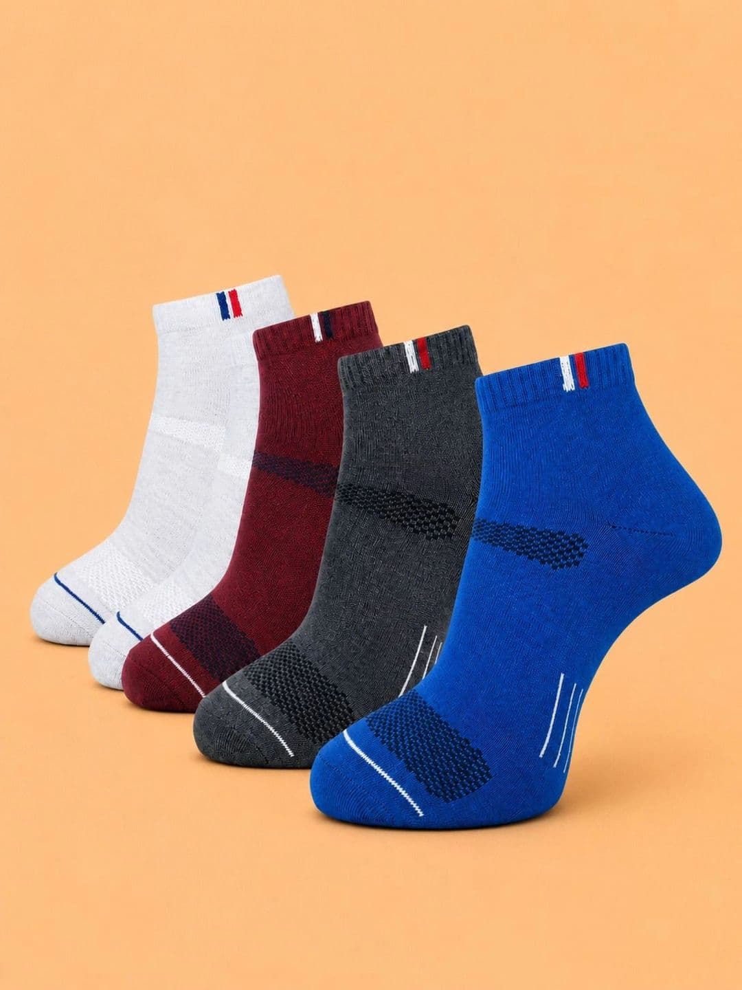 ADDOSSO Men Pack of 5 Cotton Assorted Patterned Ankle Length Socks - view 1