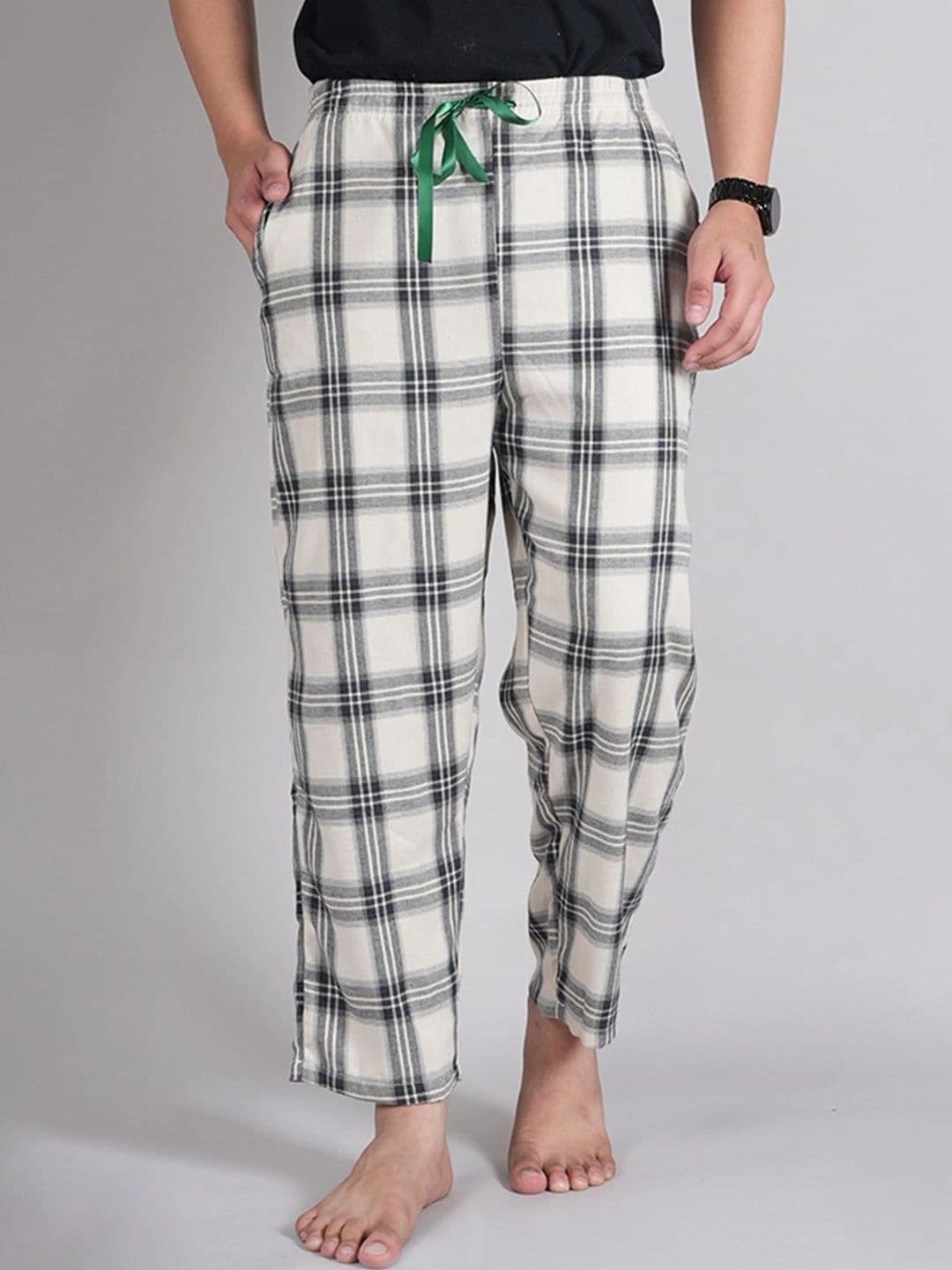 Style Shoes Printed Cotton Mid-Rise Straight Lounge Pants - view 1