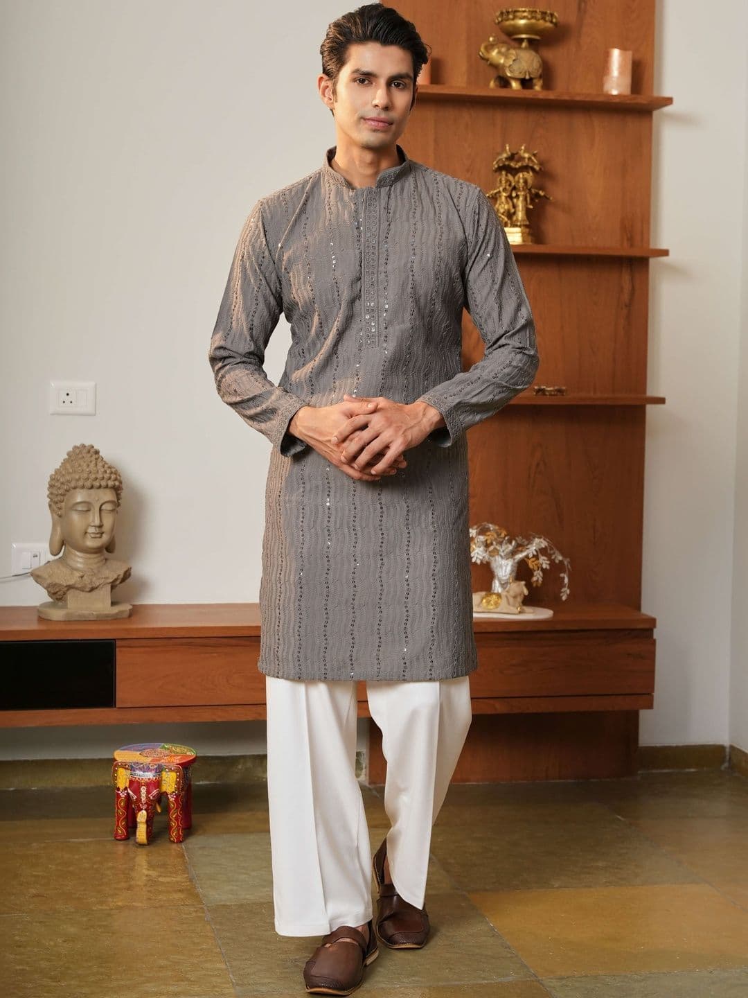 Anouk Men Embroidered Kurta - view 1