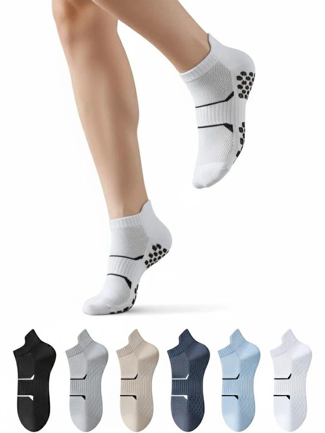 FABLISS Men Pack of 6 Cotton Assorted Patterned Ankle Length Socks - view 1