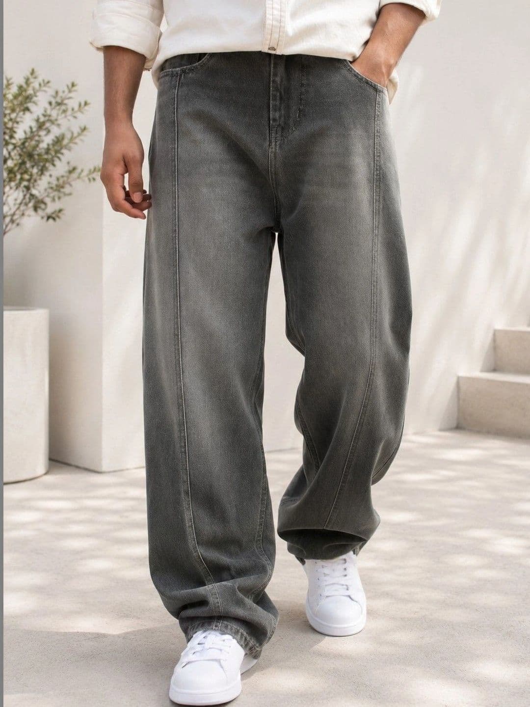 FICTION Men Comfort Mid-Rise Light Fade Ombre Jeans - view 1