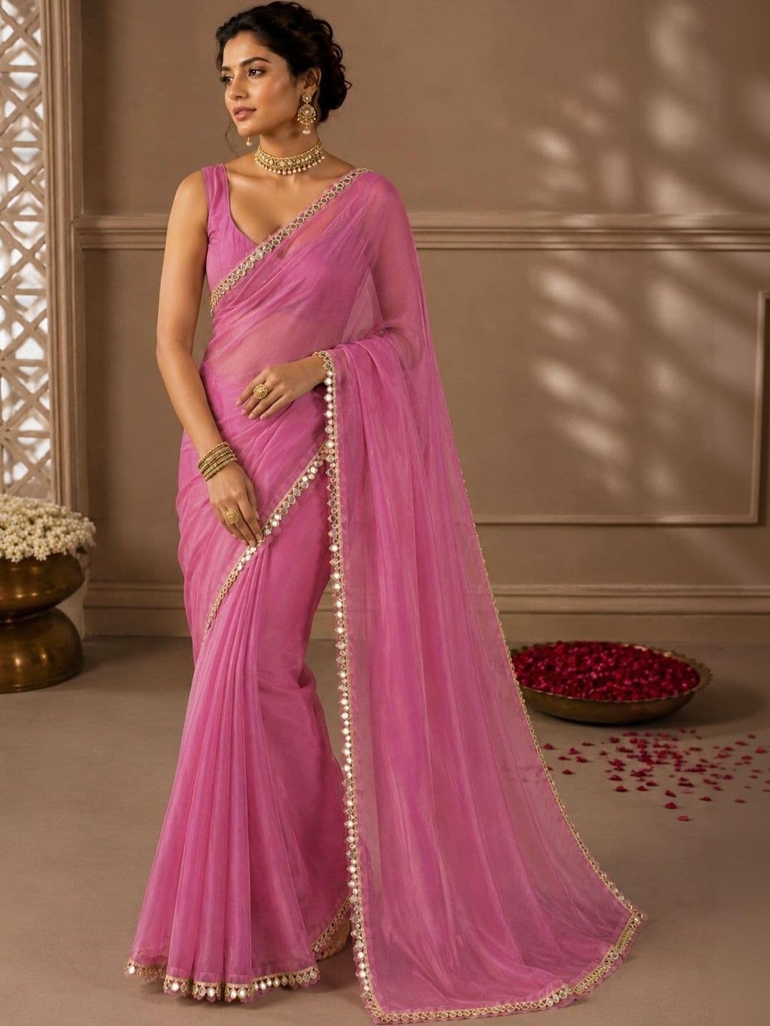 LabelVASTRA Women Mirror Work Saree - view 1