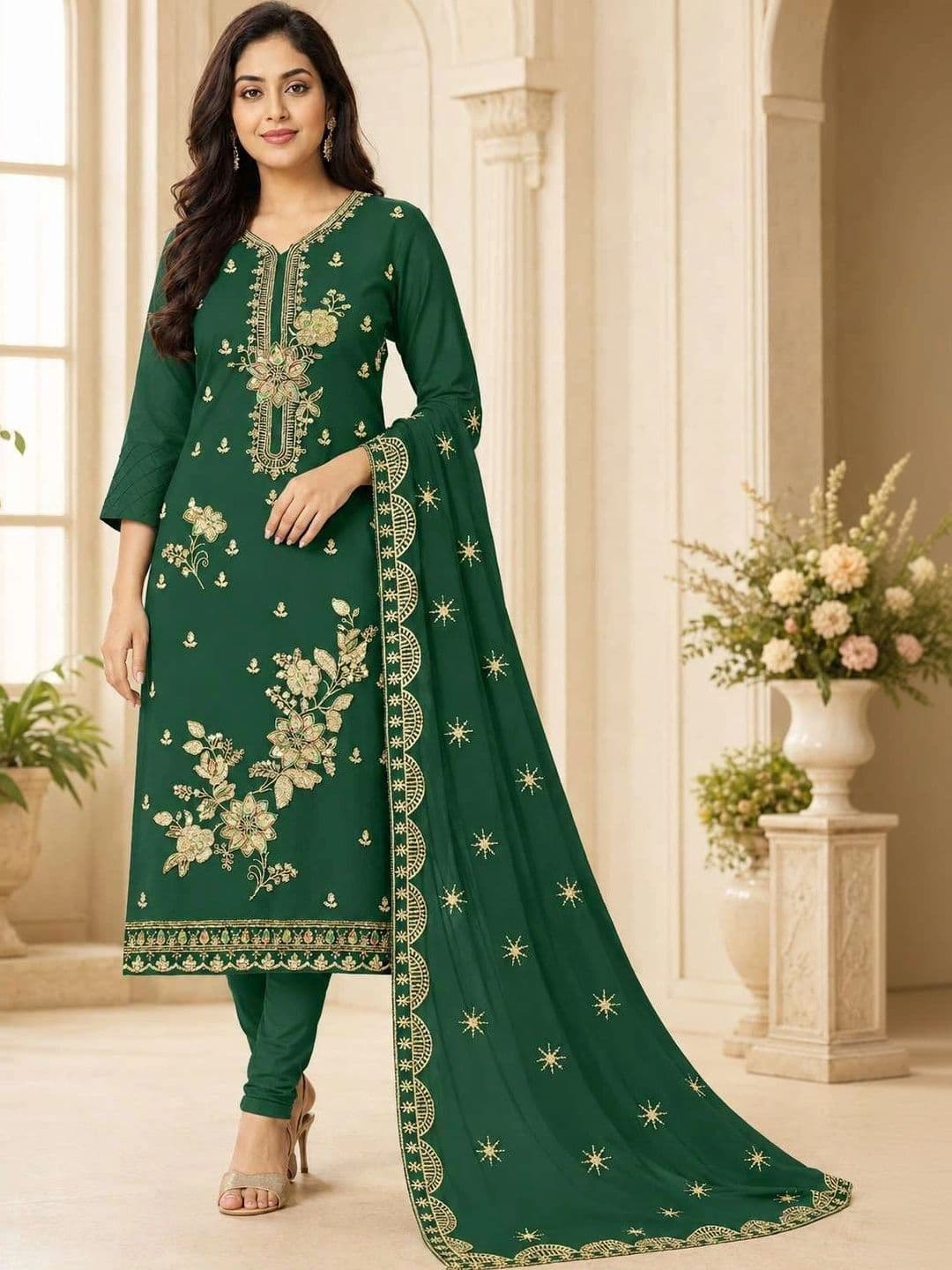 BHAIRAV TEX Embroidered Unstitched Dress Material - view 1