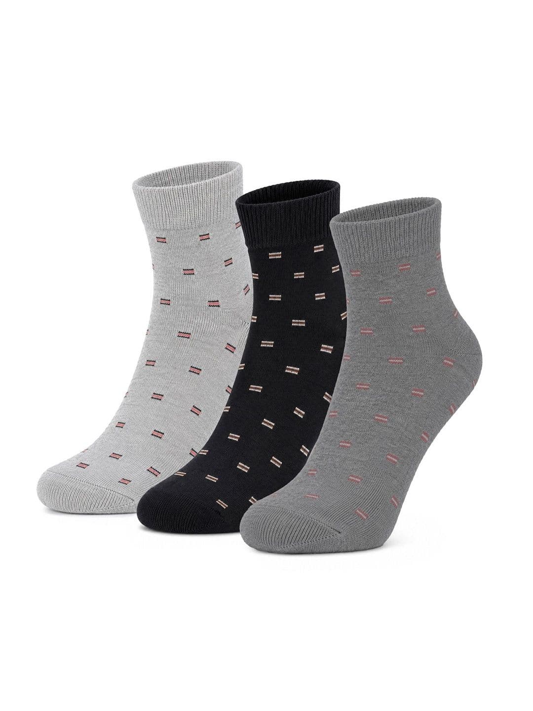 LOUIS STITCH Men Pack of 3 Cotton Assorted Patterned Above Ankle Socks - view 1