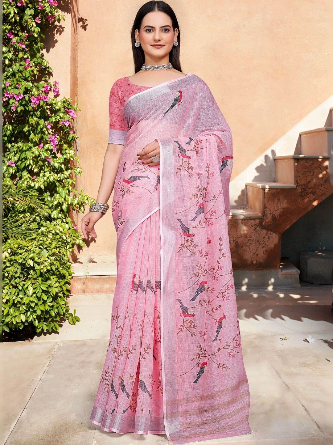 MANVAA Floral Saree - view 1