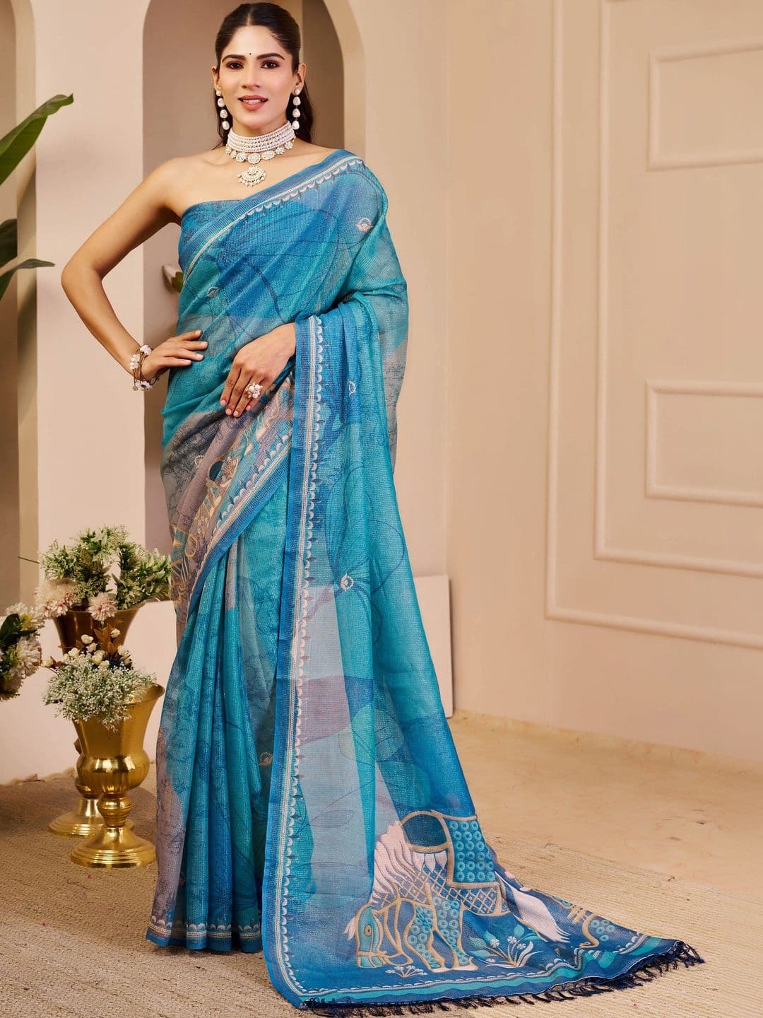 HERE&NOW Silk Cotton Handloom Saree - view 1