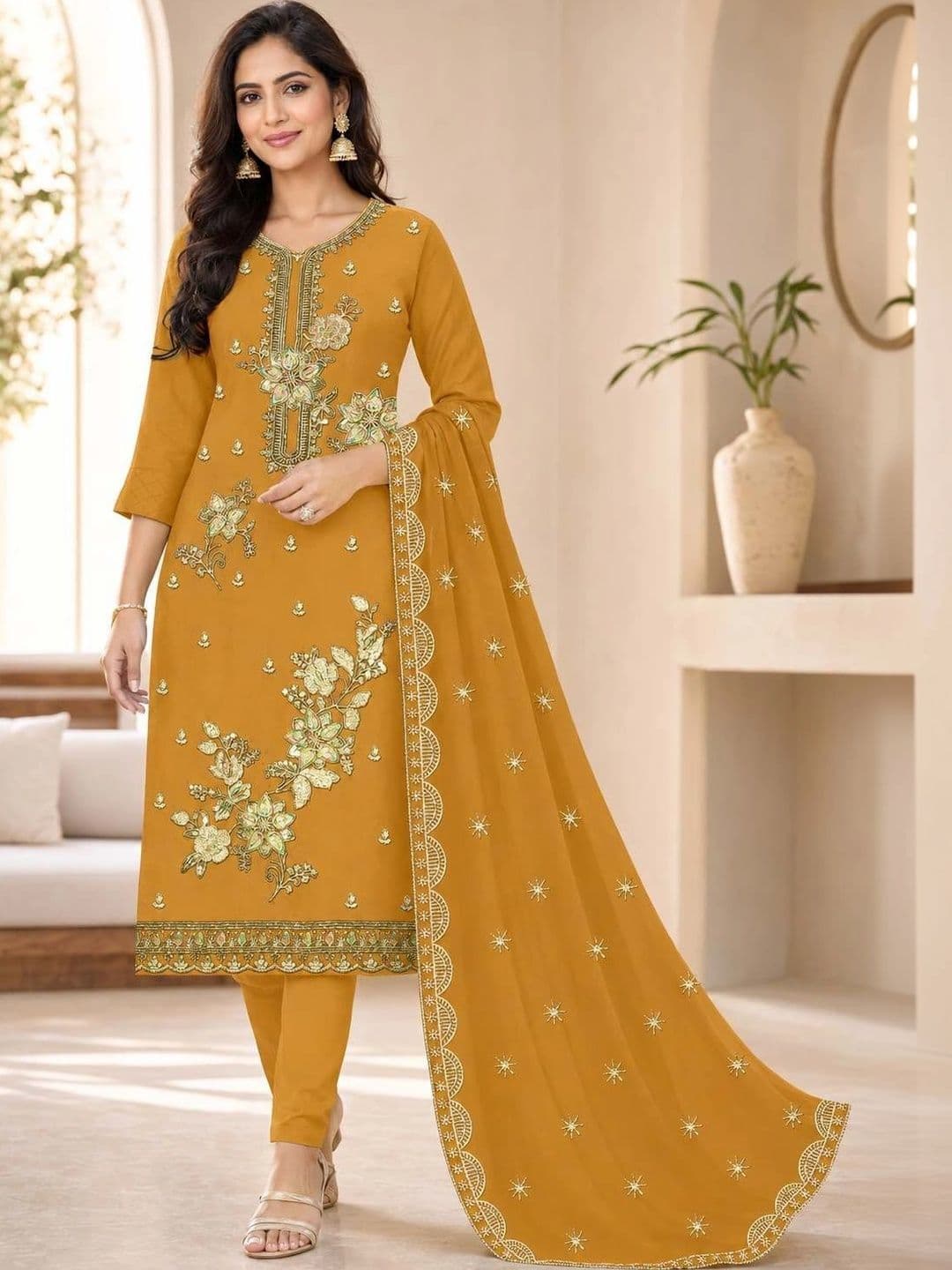 BHAIRAV TEX Embroidered Unstitched Dress Material - view 1