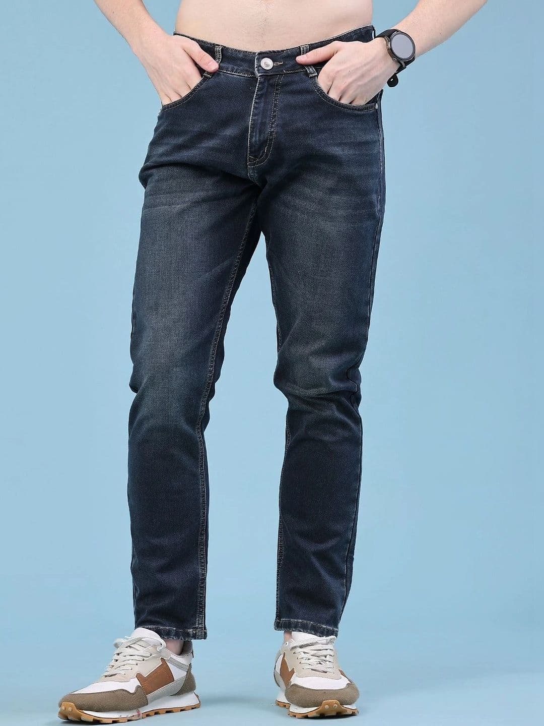 V-Mart Men Regular Fit Mid-Rise Jeans - view 1