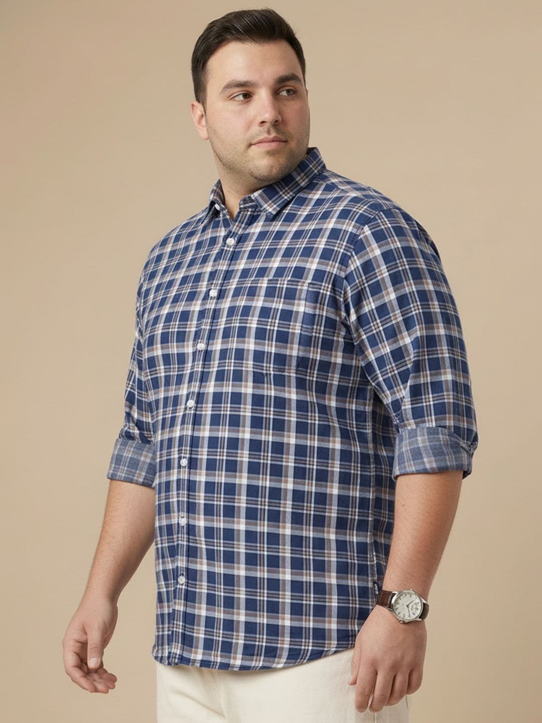 Sztori Plus Size Checked Casual Shirt - view 1