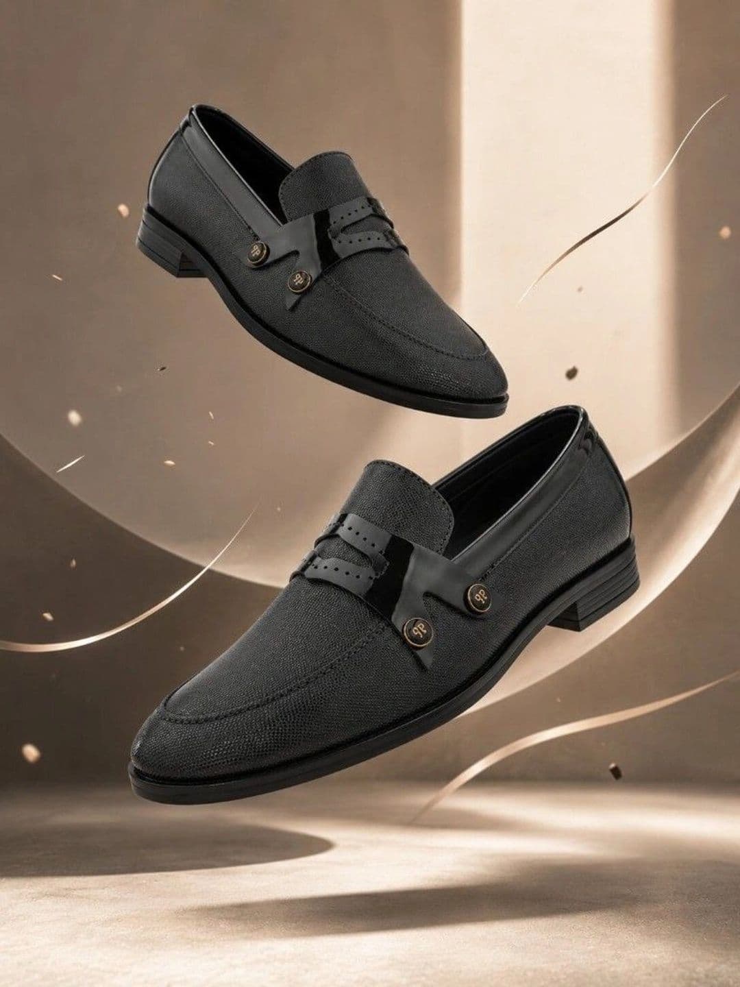 House of Pataudi Men Textured Loafers - view 1