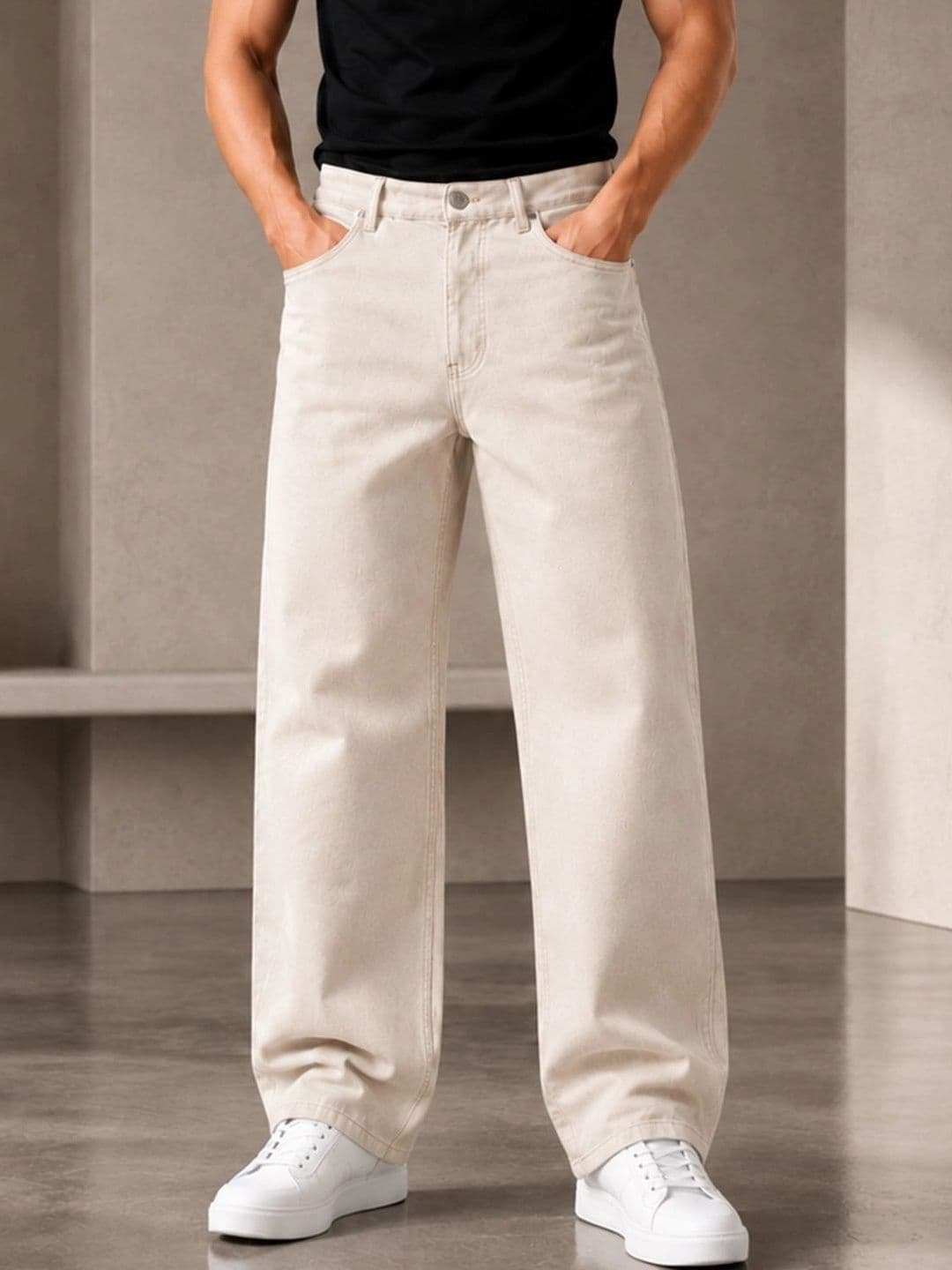 Kook N Keech Men Classic Regular Fit Mid-Rise Stretchable Jeans - view 1