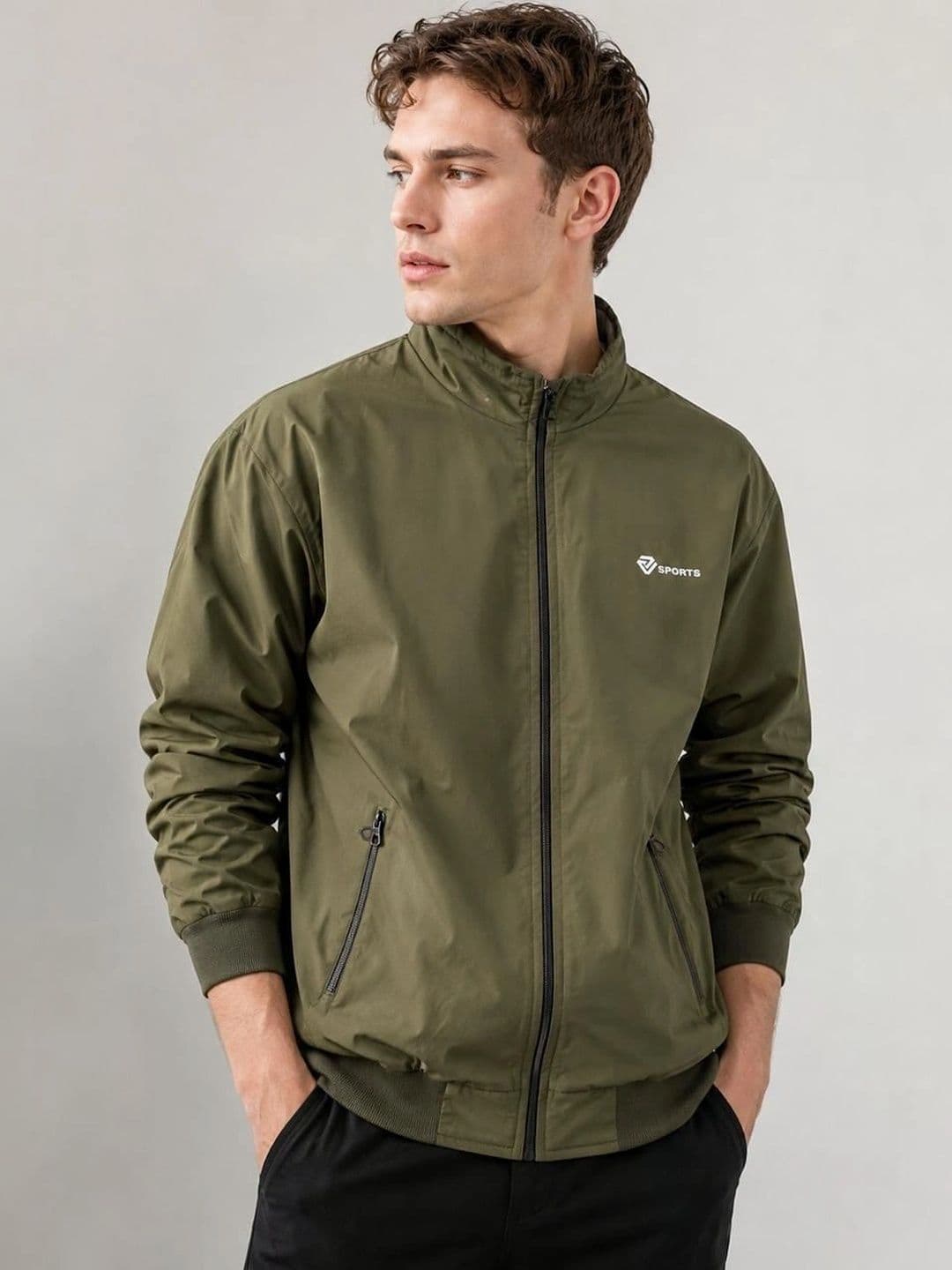 R.Code by The Roadster Life Co. Men Lightweight Bomber Jacket - view 1